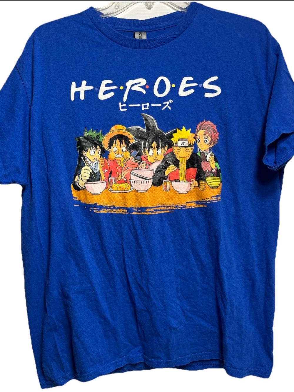 Anime Heroes Friends T-Shirt Size Large Men’s